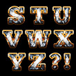 Vector: Diamond and gold characters set - uppercase version Diamond and gold characters set - uppercase version