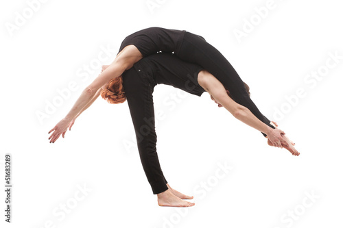 Photo: paired yoga on a white background paired yoga on a white background