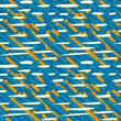 Pattern with random crossing brushstrokes