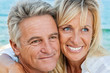 Portrait of a happy romantic couple outdoors.