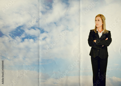 Photo: woman paper background woman paper background