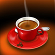 Tasse Kaffe frisch gebrüht