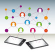 social media connection stock vector