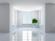 Empty  hall with windows