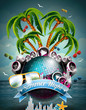 Vector Summer Beach Party Flye...