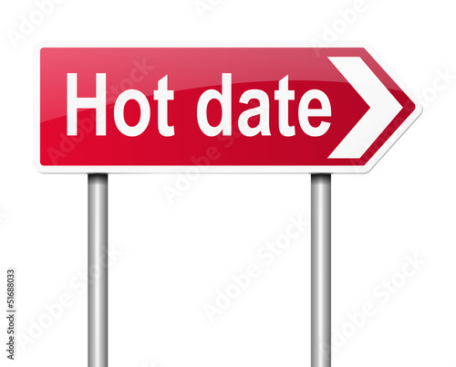 Illustration: Hot date concept. Hot date concept.