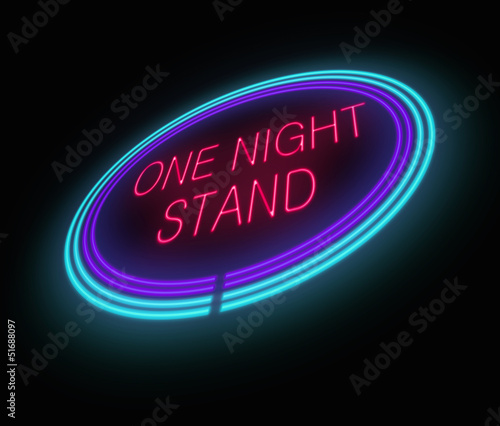 Illustration: One night stand concept. One night stand concept.