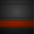 Red leather stripe on black leather background with copyspace