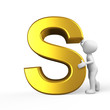 Illustration: der Buchstabe S der Buchstabe S