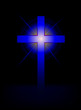 blue cross vector background
