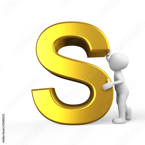 Illustration: der Buchstabe S der Buchstabe S