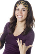 confident 20s woman with a big smile on her face