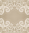 paisley pattern with figured gray frame