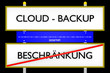Cloud Backup vs Bechränkung konzeptionell_Internet - 3D
