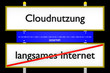 Cloudnutzung vs langsames Internet konzeptionell_Internet - 3D