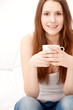 woman with cup