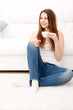 woman with cup