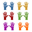 diverse Zeichen auf der Hand
