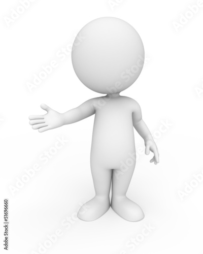 Illustration: 3d white people presenting us 3d white people presenting us