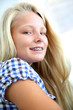 Portrait of teenager with braces