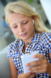 Portrait of teenager using smartphone