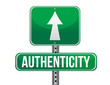 authenticity road sign illustration design