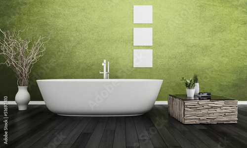 Illustration: Interior of Luxurious Design Bath Room Interior of Luxurious Design Bath Room