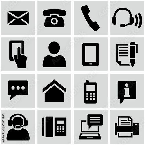 Vector: Contact us icons set Contact us icons set