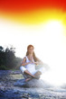 ocean yoga sunrise
