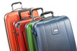 Luggage consisting of large suitcases isolated on white