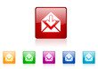 mail vector glossy web icon set