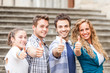 Group of Friends with Thumbs Up