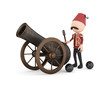 Illustration: 3d ramadan drummer with ramadan gun 3d ramadan drummer with ramadan gun