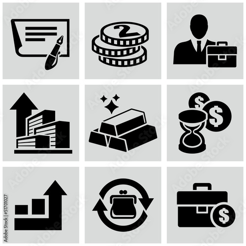Vector: Investment icons Investment icons