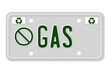 Illustration: No Gas Car License Plate No Gas Car License Plate