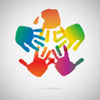 Hand Print icon, vector illustration