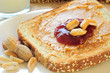 Bread Peanut Butter and Strawberry Jam