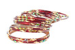 Bangle, Indian bracelets isolated on the white background