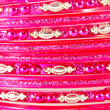 Traditional Indian bangles with different colors and patterns