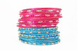 Bangle, Indian bracelets isolated on the white background