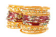 Bangle, Indian bracelets isolated on the white background