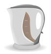 Electric kettle on a white background. Vector illustration