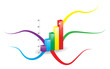 Colorful graphics in the center of the mind map