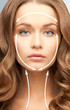 face and hands of beautiful woman