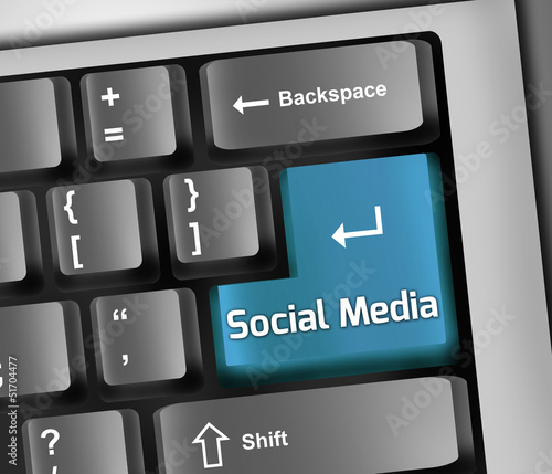 Illustration: Keyboard Illustration "Social Media" Keyboard Illustration "Social Media"