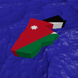 Jordan map flag in abstract ocean illustration