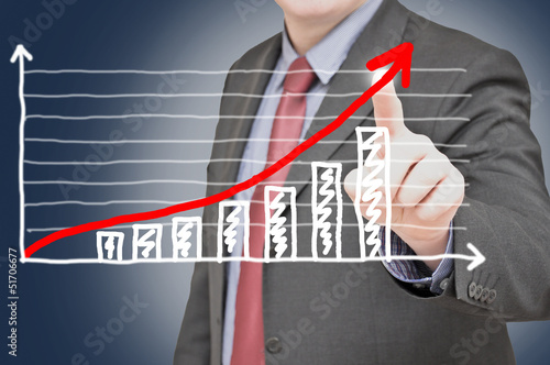 Photo: Diagramm Erfolg businessman Diagramm Erfolg businessman