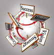 Photo: Strategy MIssion Planning Direction Vision Signs on Sphere Strategy MIssion Planning Direction Vision Signs on Sphere