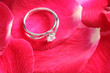 Ring with red  flower