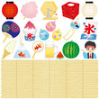 日本の夏　イベント　広告　イラスト